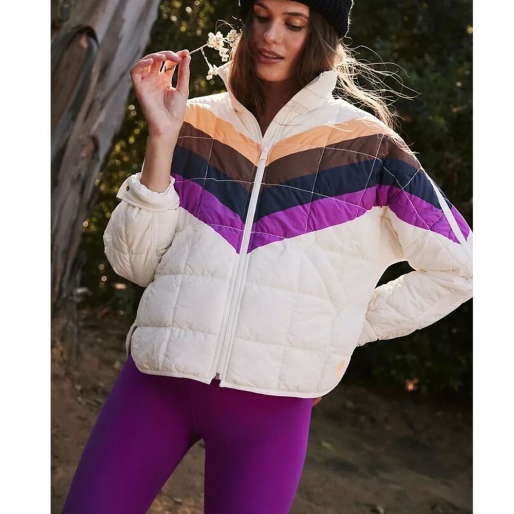 NWT Free People Movement x Hatch Medium Printed Puffer Jacket Packable Coat